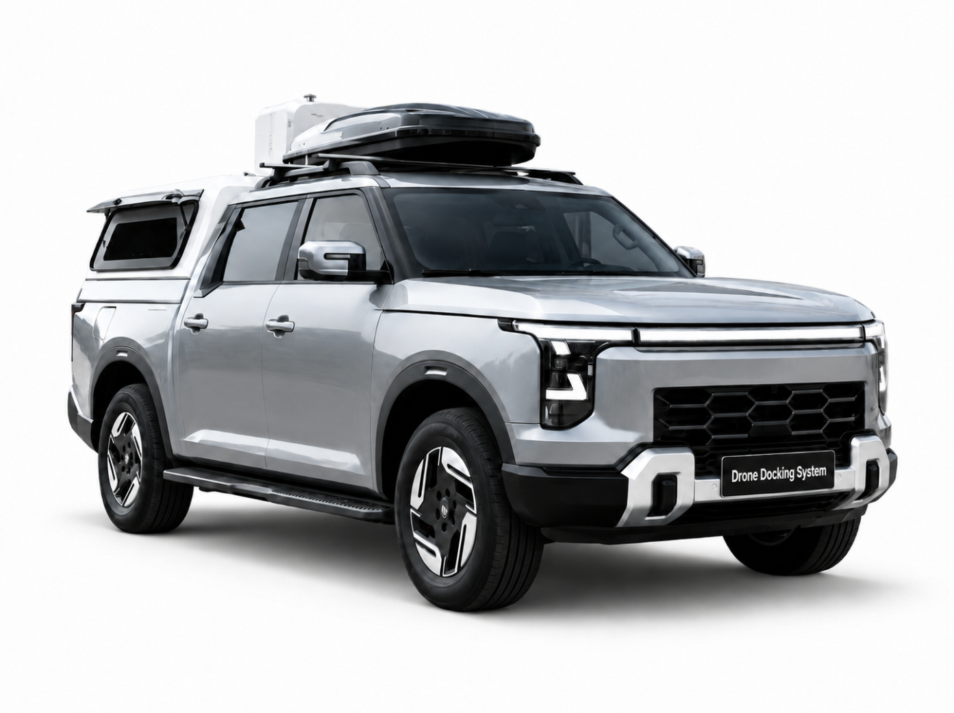 AeroNest Dock mounted on a pickup truck