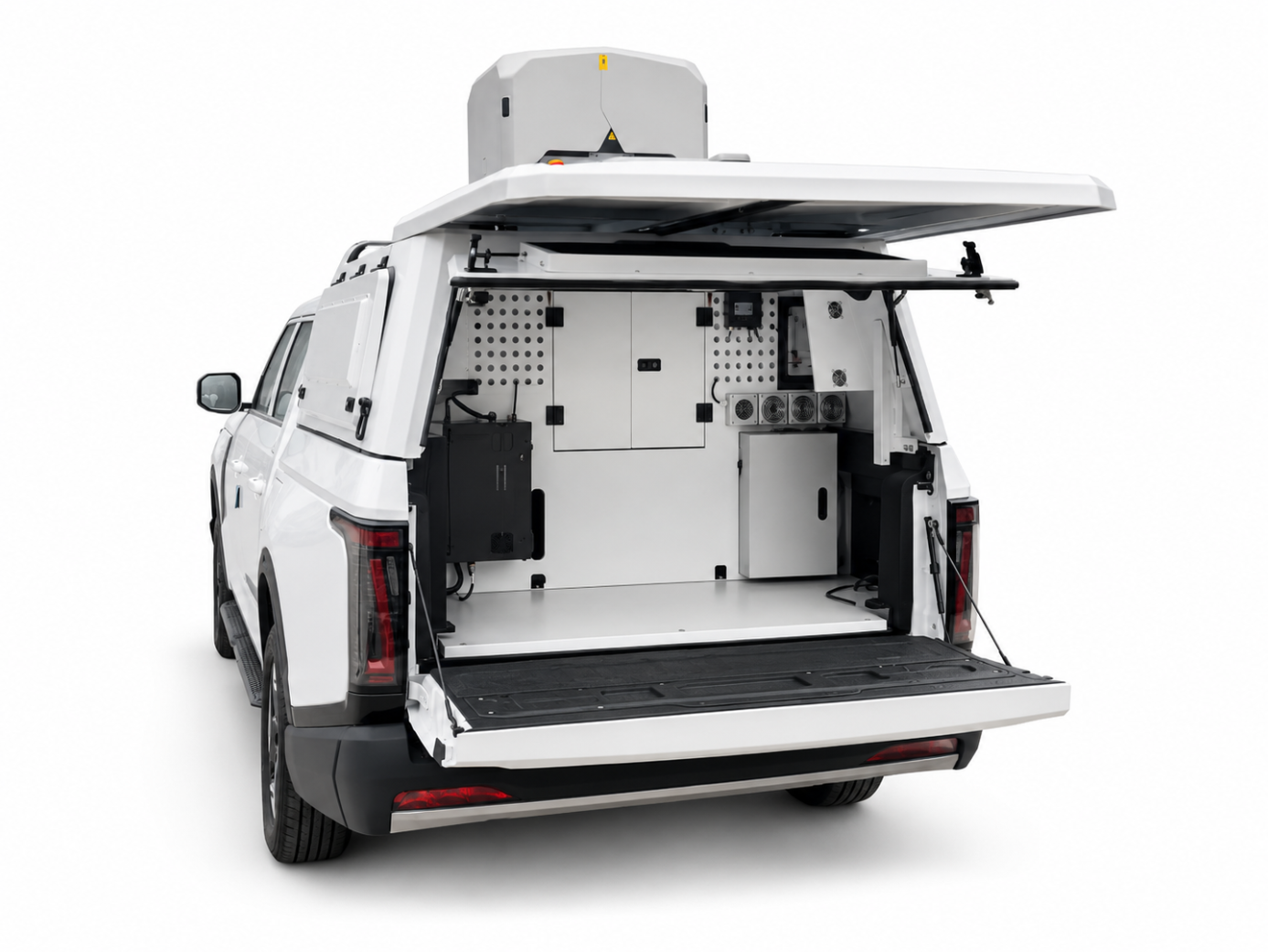 Rear service and charging bay inside AeroNest Dock