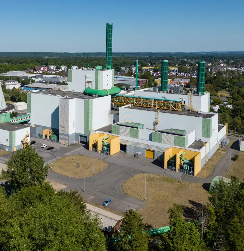 Industrial plant viewed from the air