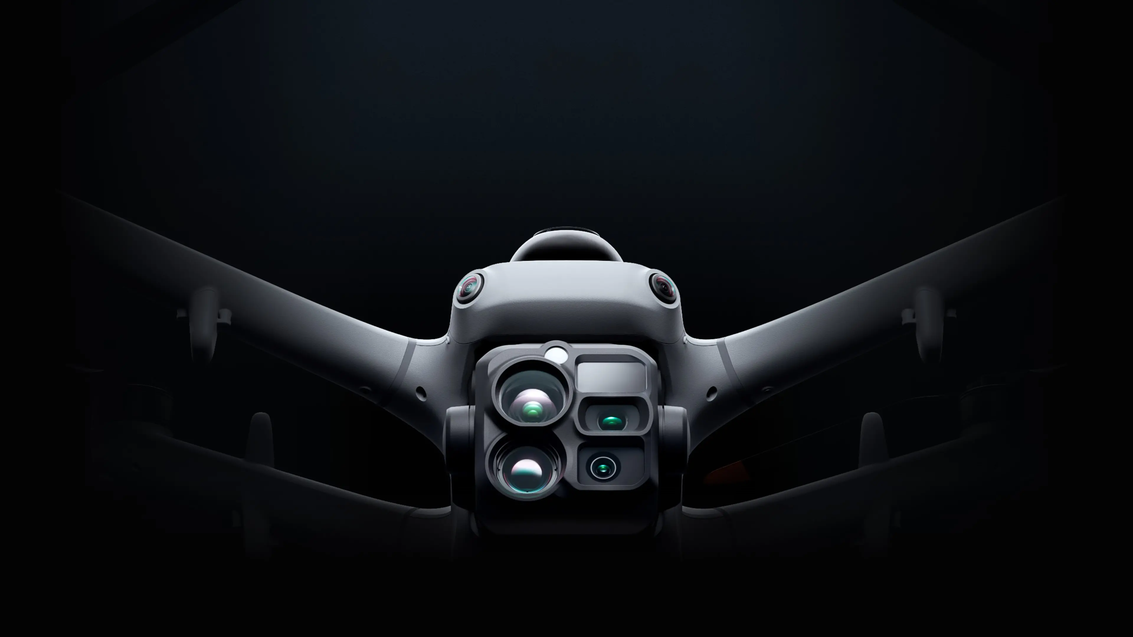 Close view of the Matrice 5TD multi-sensor camera payload