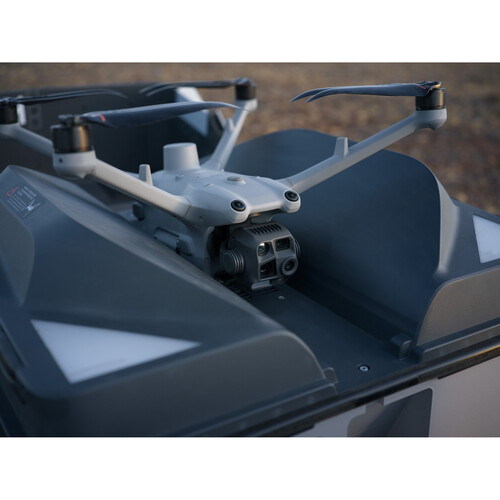 DJI Matrice 4TD positioned on a DJI Dock 3 in the field