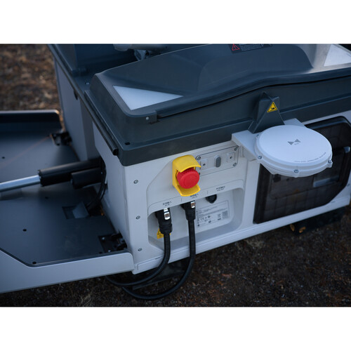 DJI Dock 3 field power and connection panel detail